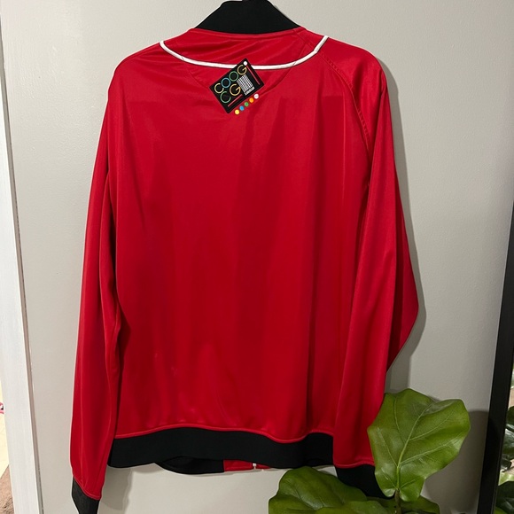 COOGI red shoe lace zip up track bomber jacket size XXL - Picture 6 of 14